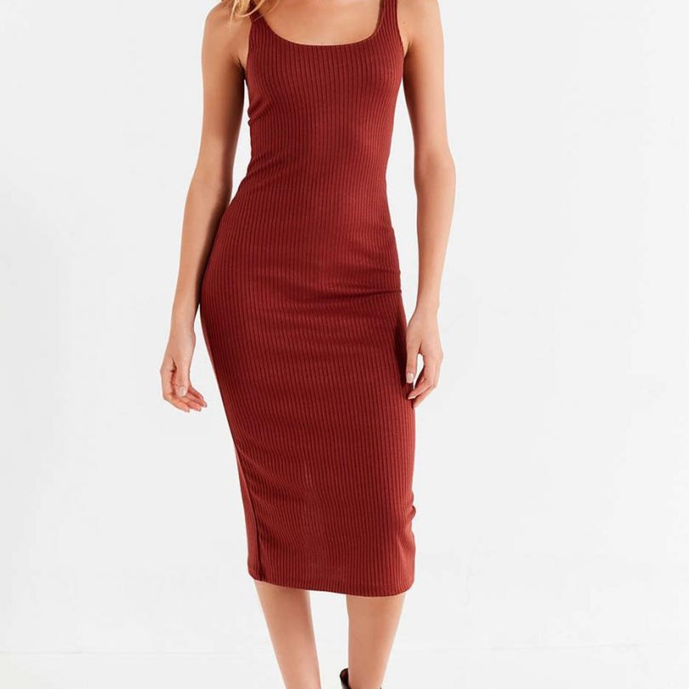 UO ribbed knit midi